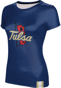 ProSphere Tulsa Golden Hurricane Womens Navy Blue Solid Short Sleeve T-Shirt
