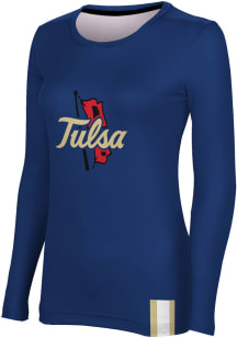ProSphere Tulsa Golden Hurricane Womens Navy Blue Solid LS Tee