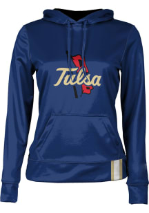 ProSphere Tulsa Golden Hurricane Womens Navy Blue Solid Hooded Sweatshirt