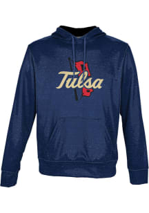 Youth Tulsa Golden Hurricane Navy Blue ProSphere Heather Long Sleeve Hooded Sweatshirt