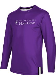 ProSphere Holy Cross Crusaders Purple Solid Long Sleeve T Shirt