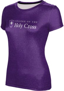 ProSphere Holy Cross Crusaders Womens Purple Heather Short Sleeve T-Shirt