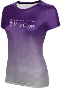 ProSphere Holy Cross Crusaders Womens Purple Ombre Short Sleeve T-Shirt