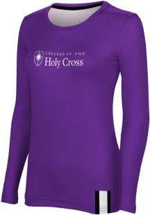 ProSphere Holy Cross Crusaders Womens Purple Solid LS Tee