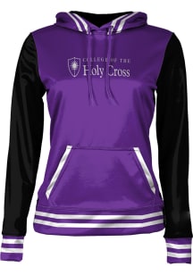 ProSphere Holy Cross Crusaders Womens Purple Letterman Hooded Sweatshirt