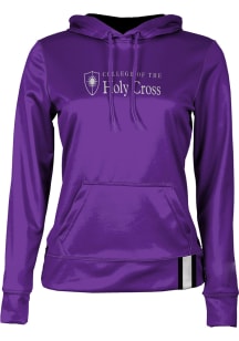 ProSphere Holy Cross Crusaders Womens Purple Solid Hooded Sweatshirt