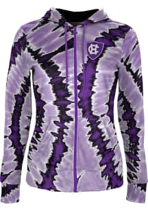 ProSphere Holy Cross Crusaders Womens Purple Tie Dye Light Weight Jacket
