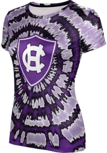 ProSphere Holy Cross Crusaders Womens Purple Tie Dye Short Sleeve T-Shirt