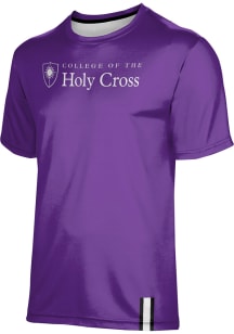 ProSphere Holy Cross Crusaders Youth Purple Solid Short Sleeve T-Shirt