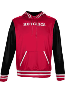 ProSphere Rutgers Scarlet Knights Mens Red Letterman Long Sleeve Hoodie