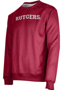ProSphere Rutgers Scarlet Knights Mens Red Heather Long Sleeve Crew Sweatshirt
