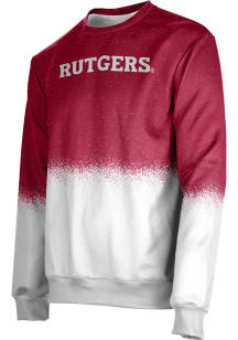 ProSphere Rutgers Scarlet Knights Mens Red Spray Long Sleeve Crew Sweatshirt
