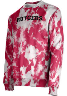 ProSphere Rutgers Scarlet Knights Mens Red Grunge Long Sleeve Crew Sweatshirt
