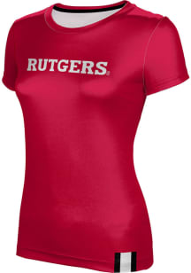 ProSphere Rutgers Scarlet Knights Womens Red Solid Short Sleeve T-Shirt