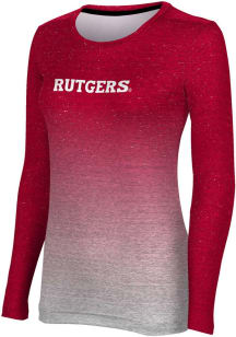 ProSphere Rutgers Scarlet Knights Womens Red Ombre LS Tee