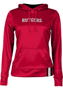 ProSphere Rutgers Scarlet Knights Womens Red Solid Hooded Sweatshirt