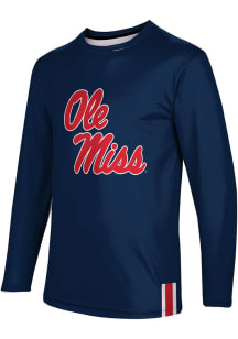 ProSphere Ole Miss Rebels Navy Blue Solid Long Sleeve T Shirt