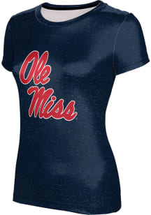 ProSphere Ole Miss Rebels Womens Navy Blue Heather Short Sleeve T-Shirt