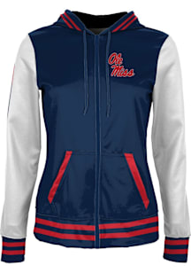 ProSphere Ole Miss Rebels Womens Navy Blue Letterman Light Weight Jacket