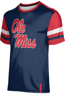 ProSphere Ole Miss Rebels Youth Navy Blue Old School Short Sleeve T-Shirt