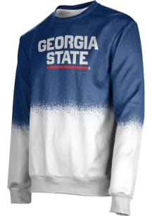 ProSphere Georgia State Panthers Mens Blue Spray Long Sleeve Crew Sweatshirt