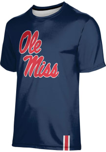 ProSphere Ole Miss Rebels Youth Navy Blue Solid Short Sleeve T-Shirt