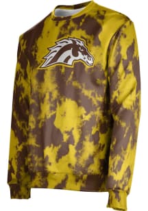 ProSphere Western Michigan Broncos Mens Brown Grunge Long Sleeve Crew Sweatshirt