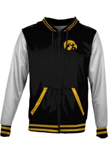 Mens Iowa Hawkeyes Black ProSphere Letterman Light Weight Jacket