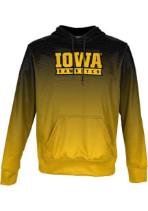 Mens Iowa Hawkeyes Black ProSphere Zoom Hooded Sweatshirt