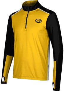 Mens Iowa Hawkeyes Black ProSphere Counter Qtr Zip Pullover