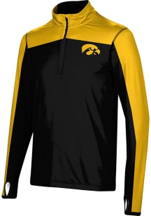 Mens Iowa Hawkeyes Black ProSphere Sharp Qtr Zip Pullover