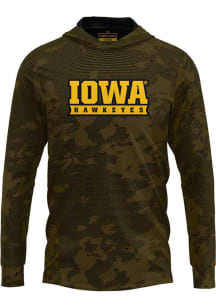 Mens Iowa Hawkeyes Black ProSphere Disrupter Hooded Sweatshirt