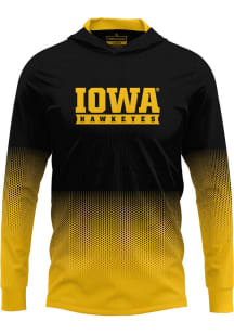 Mens Iowa Hawkeyes Black ProSphere Hex Pro Hooded Sweatshirt