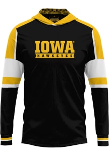 Mens Iowa Hawkeyes Black ProSphere Throwback Hooded Sweatshirt