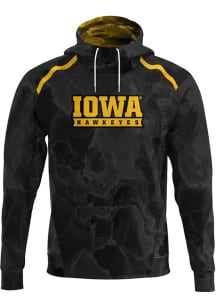 Mens Iowa Hawkeyes Black ProSphere Element Hooded Sweatshirt