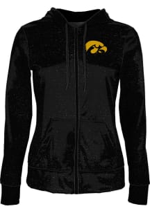 Womens Iowa Hawkeyes Black ProSphere Heather Light Weight Jacket