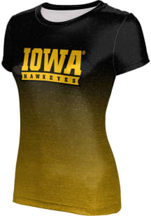 Iowa Hawkeyes Black ProSphere Ombre Short Sleeve T-Shirt