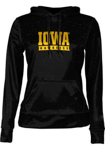 Womens Iowa Hawkeyes Black ProSphere Heather Hooded Sweatshirt