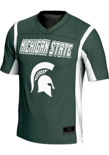 Mens Michigan State Spartans Green ProSphere Rival Football Jersey