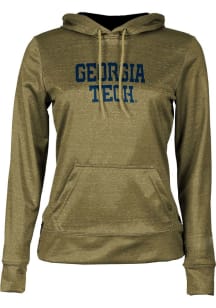 ProSphere GA Tech Yellow Jackets Womens Gold Heather Hooded Sweatshirt