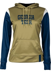 ProSphere GA Tech Yellow Jackets Womens Gold Tailgate Hooded Sweatshirt