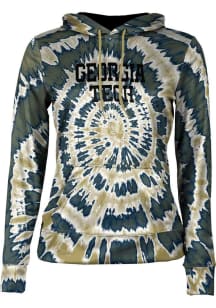 ProSphere GA Tech Yellow Jackets Womens Gold Tie Dye Hooded Sweatshirt