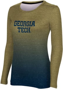 ProSphere GA Tech Yellow Jackets Womens Gold Ombre LS Tee