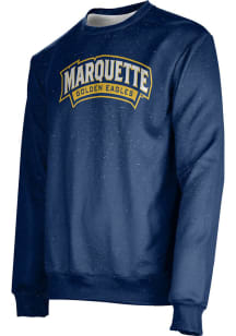 ProSphere Marquette Golden Eagles Mens Blue Heather Long Sleeve Crew Sweatshirt