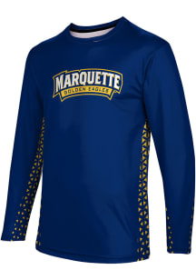 ProSphere Marquette Golden Eagles Blue Geometric Long Sleeve T Shirt