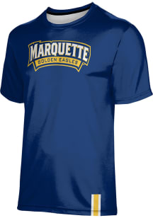 ProSphere Marquette Golden Eagles Blue Solid Short Sleeve T Shirt