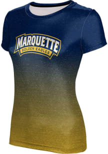 ProSphere Marquette Golden Eagles Womens Blue Ombre Short Sleeve T-Shirt