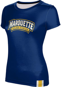 ProSphere Marquette Golden Eagles Womens Blue Solid Short Sleeve T-Shirt
