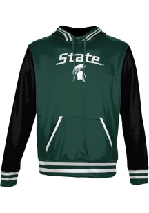 ProSphere Michigan State Spartans Youth Green Letterman Long Sleeve Hoodie