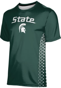 ProSphere Michigan State Spartans Youth Green Geometric Short Sleeve T-Shirt